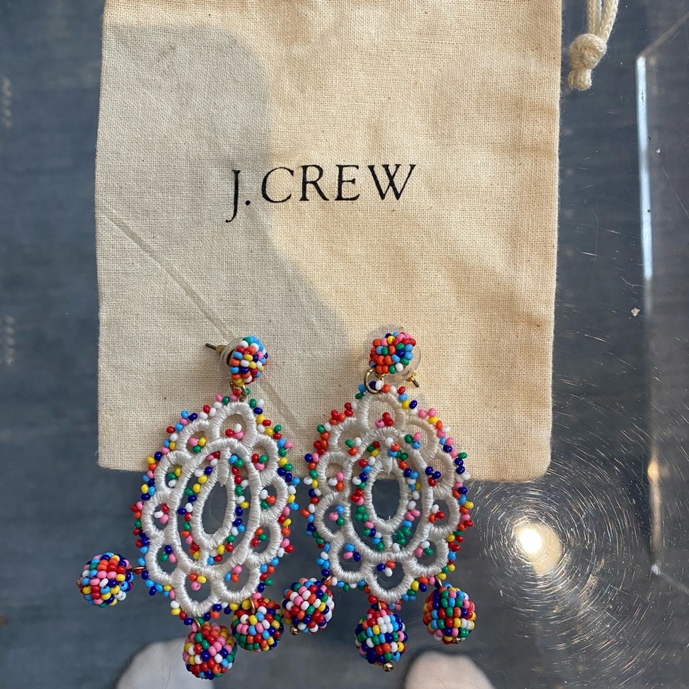 JCrew Multicolor Beaded Earrings